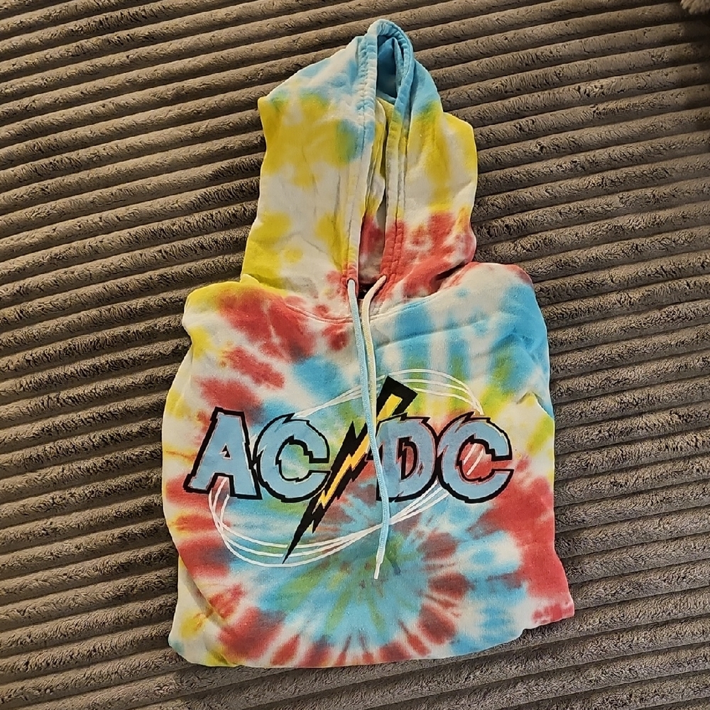 Tie-Dye AC/DC Hoodie (L)
